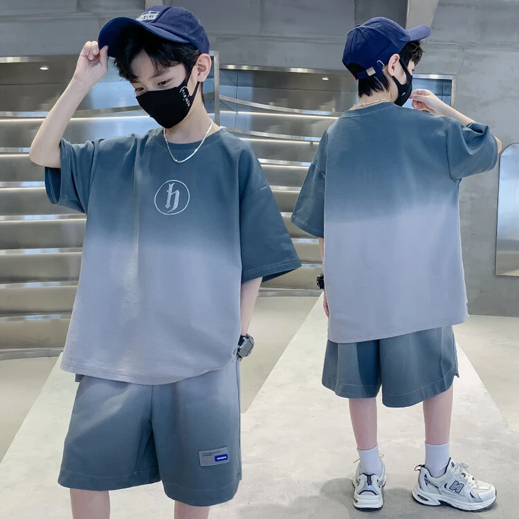 儿童装男童夏装套装2025新款中大童男孩衣服薄款夏季短袖帅气炸街