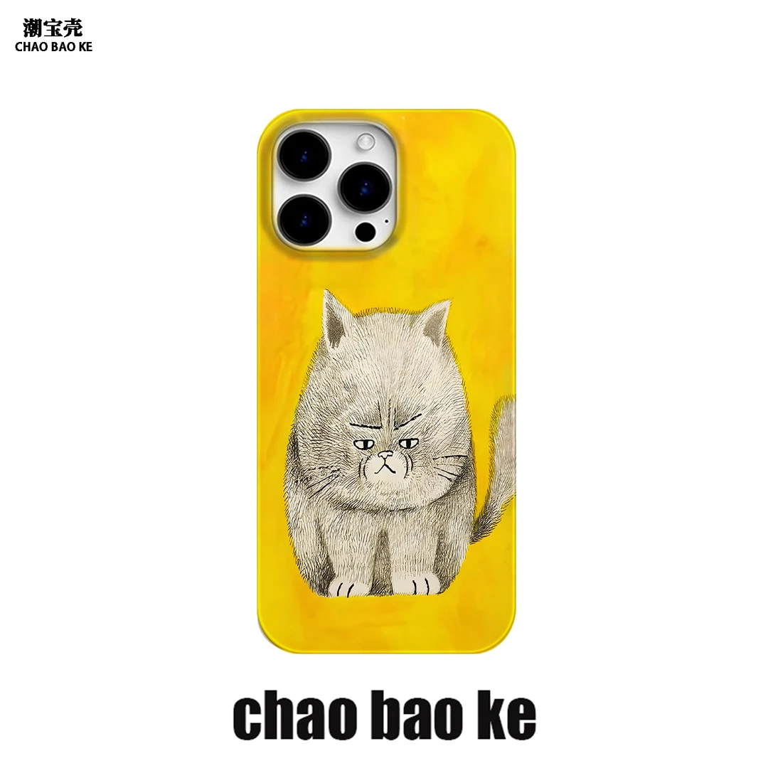 肥猫适用于苹果16promax手机壳iphone15pro小众14/13/12个性11/xr