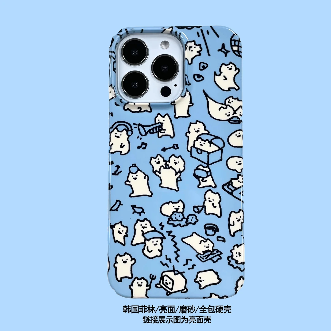 满屏猫咪适用iPhone16ProMax手机壳 苹果15/14Pro精孔12/11菲林壳