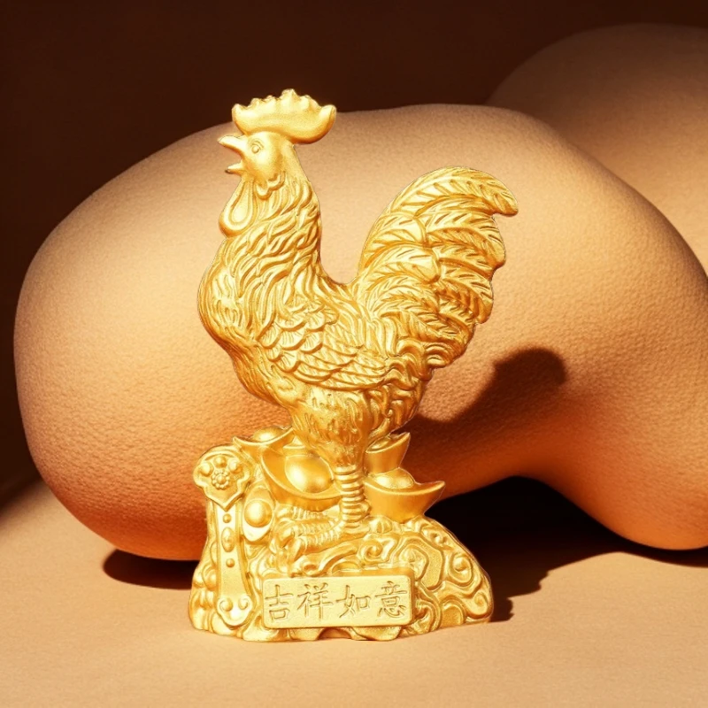 大公鸡摆件一鸣惊人十二生肖鸡装饰摆件金鸡生财吉祥如意鸡元宝鸡