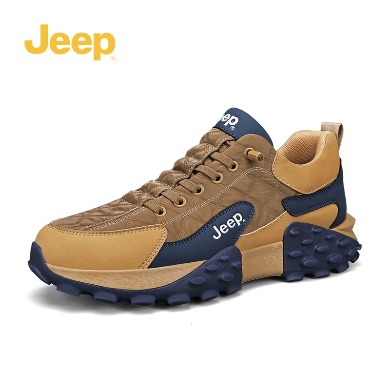 Jeep吉普男鞋官方正品潮流厚底休闲鞋秋季户外运动耐磨百搭低帮鞋