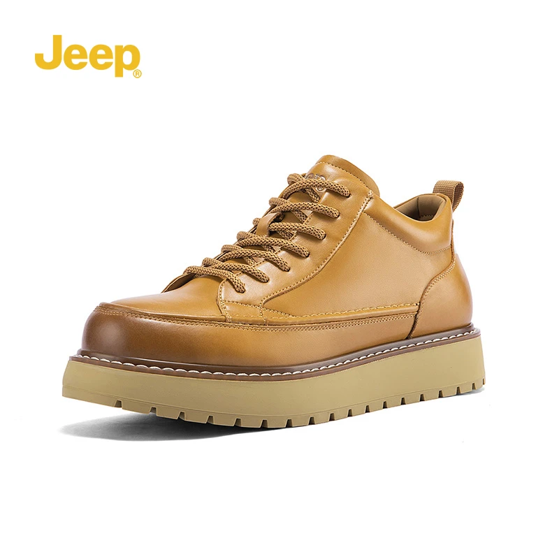 Jeep吉普男鞋新款工装板鞋休闲潮鞋秋季户外耐磨百搭复古低帮板鞋