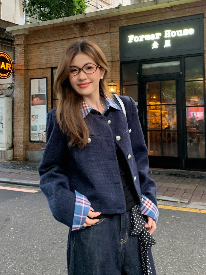 清清 【V3鹿鹿】新品韩系秋冬休闲气质外穿百搭小香风外套 V36629