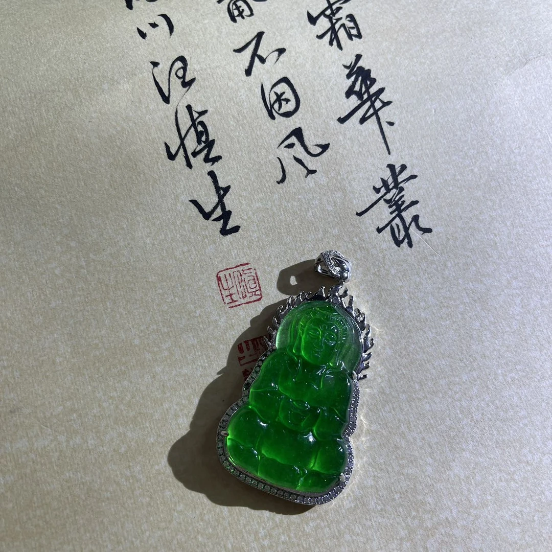 福翠园优选k086吊坠约高52.5宽35厚8多样性发货