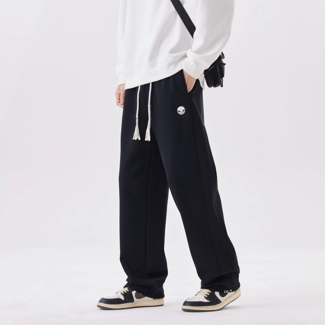 HiPanda AASD090#秋冬纯色百搭抽绳潮流宽松高街直筒阔腿裤休闲裤