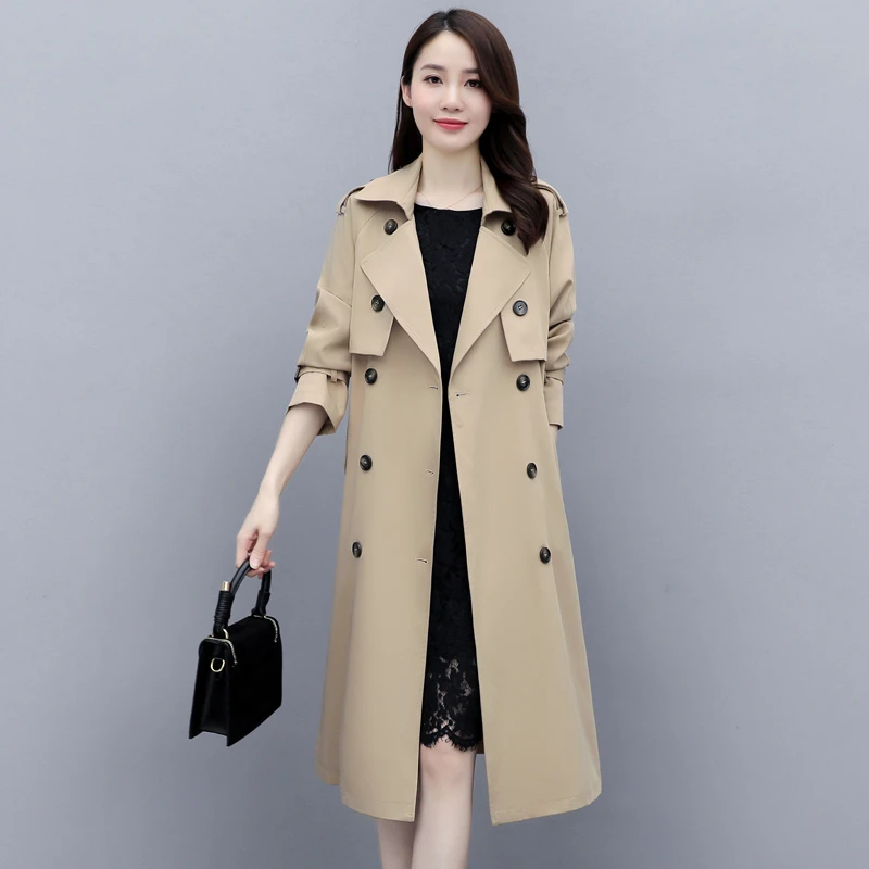 2023年新款春季英伦风长款风衣外套女装韩版时尚春秋气质工装潮流