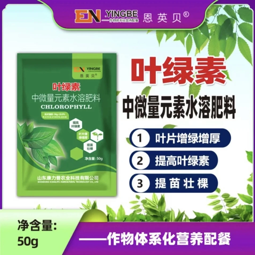 恩英贝叶绿素粉剂叶面肥叶片变绿中微量元素提苗壮棵增产增收产品