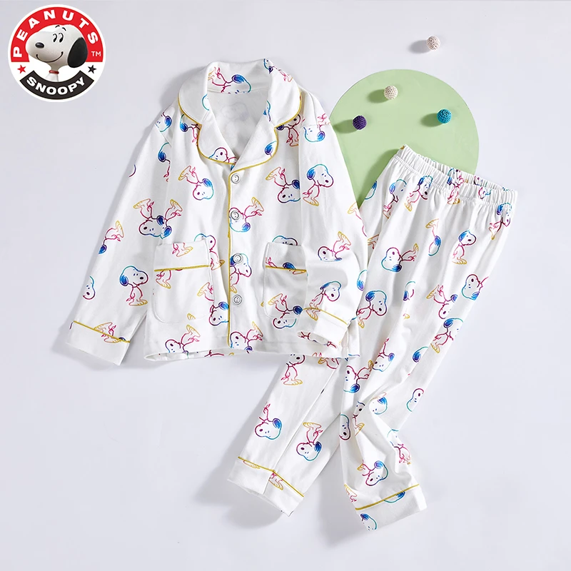 史努比儿童百搭满印家居服套装STZ63311