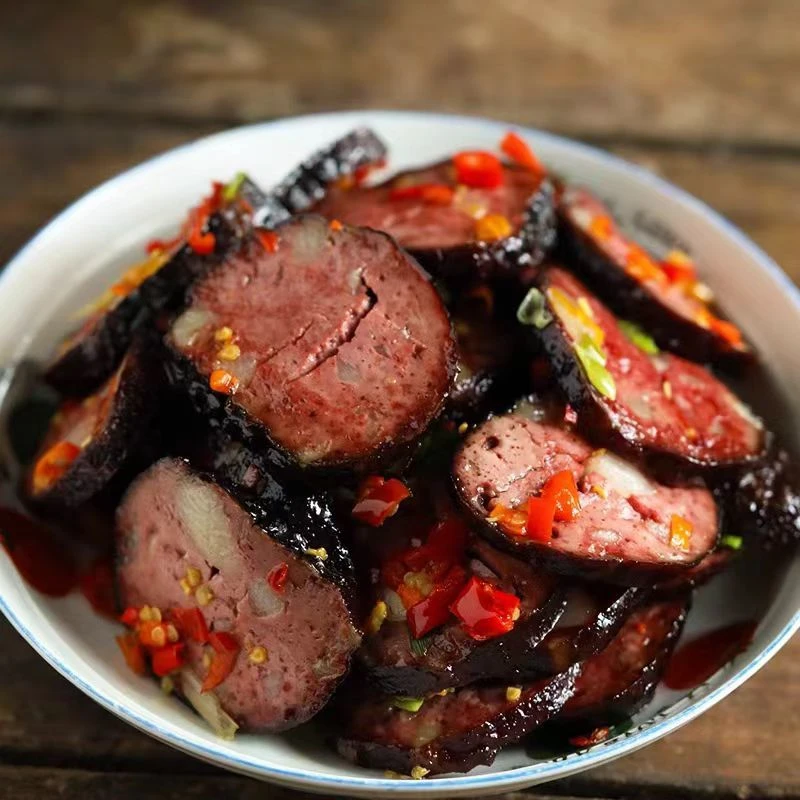 【多肉丸子175克】湖南邵阳特产柴火烟熏猪血丸子手工传统美食