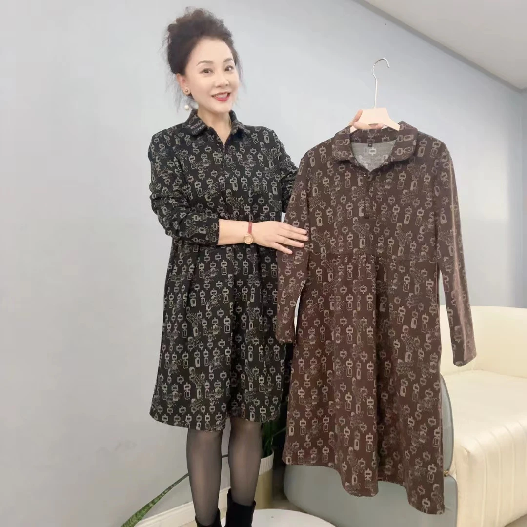 2896秋冬新款宽松显瘦连衣裙