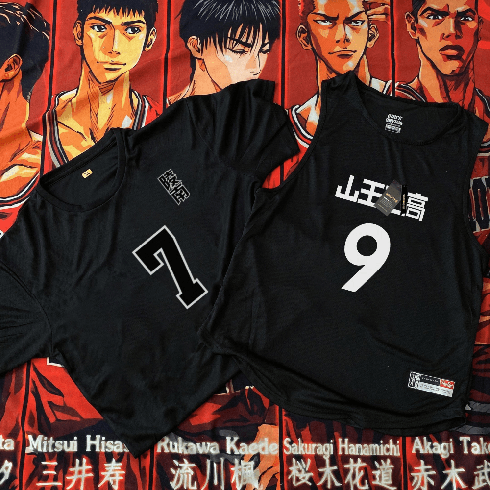 投篮服短袖篮球灌篮高手樱木流川三井流川宫城美式速干背心球衣