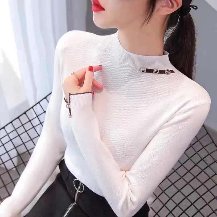 XFT2024新款秋冬高级感时髦时尚洋气半高领针织衫Ly8001