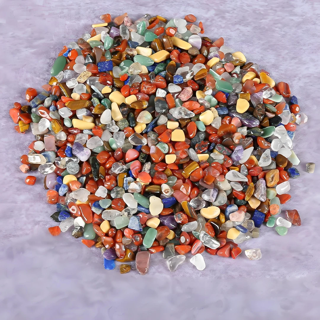 1-1.5cm两斤装五彩探宝小碎石溪流石鹅卵石玉石鱼缸造景花盆造景