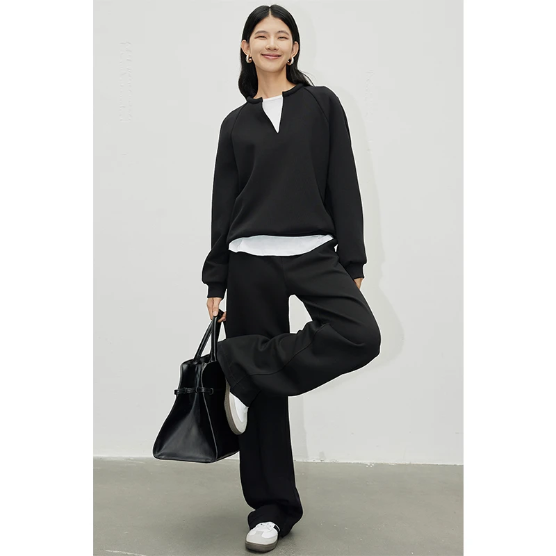 YINYOU原创设计 都市静奢风松弛时髦感卫衣套装