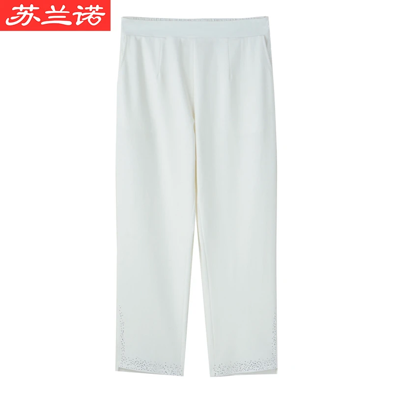 苏兰诺休闲打底裤女士秋季直筒宽松舒适高腰时尚休闲裤ZB5355