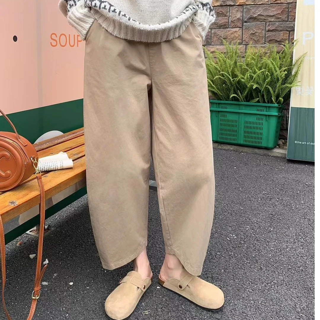工装豌豆裤｜春夏款精梳酵洗精棉轻盈舒适百搭遮肉宽松休闲裤女