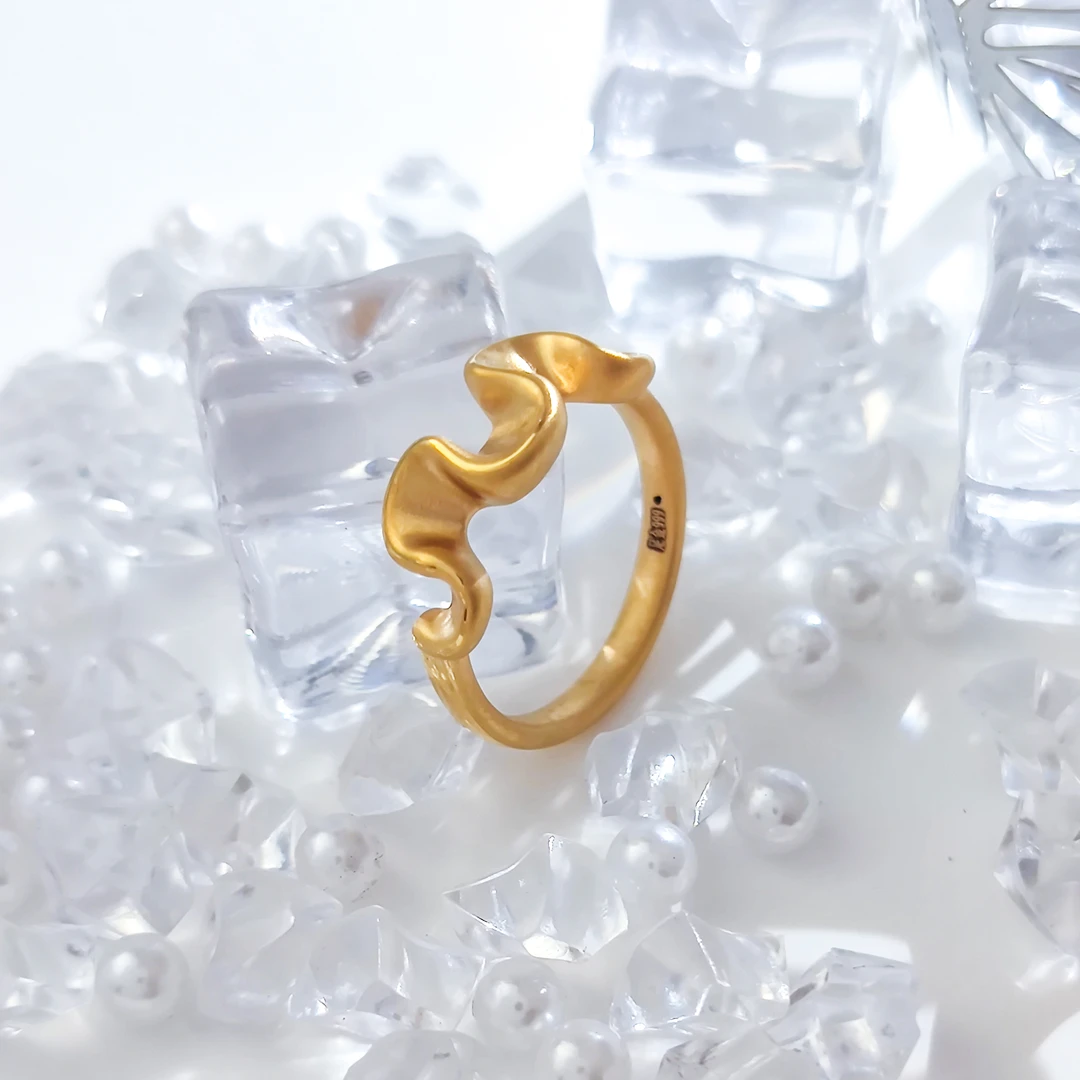 【国潮】足金999 浪花戒指 2.33 20圈口