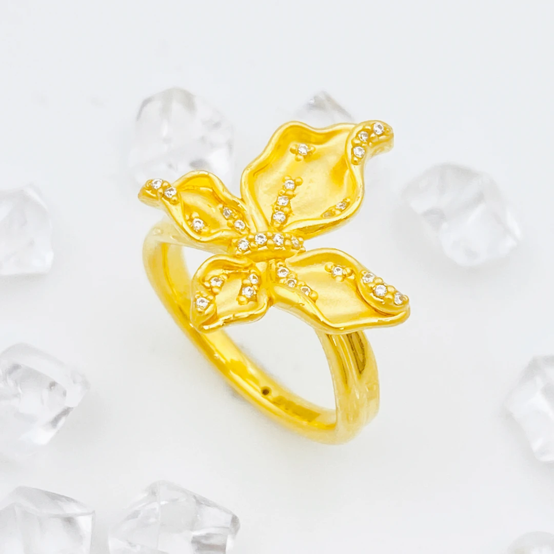 足金999 莫桑蝶梦戒指2.63 20圈口