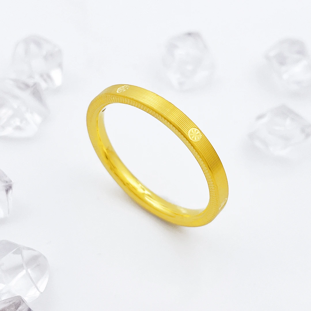 【国潮】足金999 拉丝米字戒指 1.19 11圈口