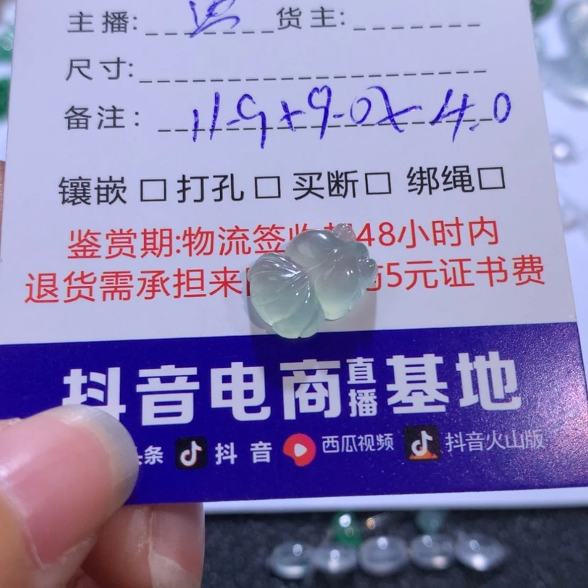 【闪购商品】翡翠鱼未镶嵌楠*