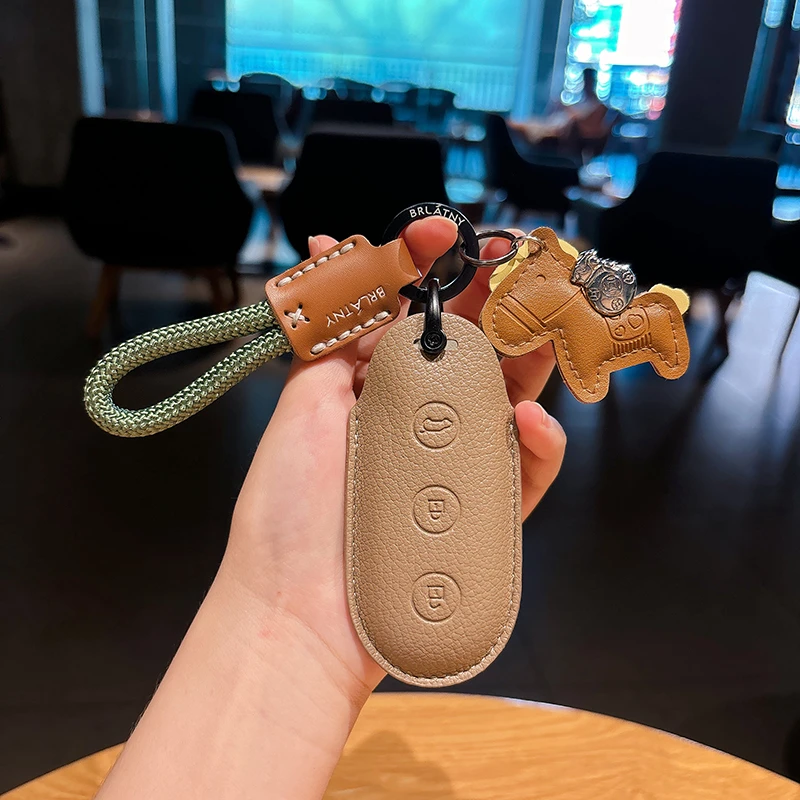 24款理想L7钥匙套L9汽车用品L6卡片理想one专用MEGA配件L8包壳扣