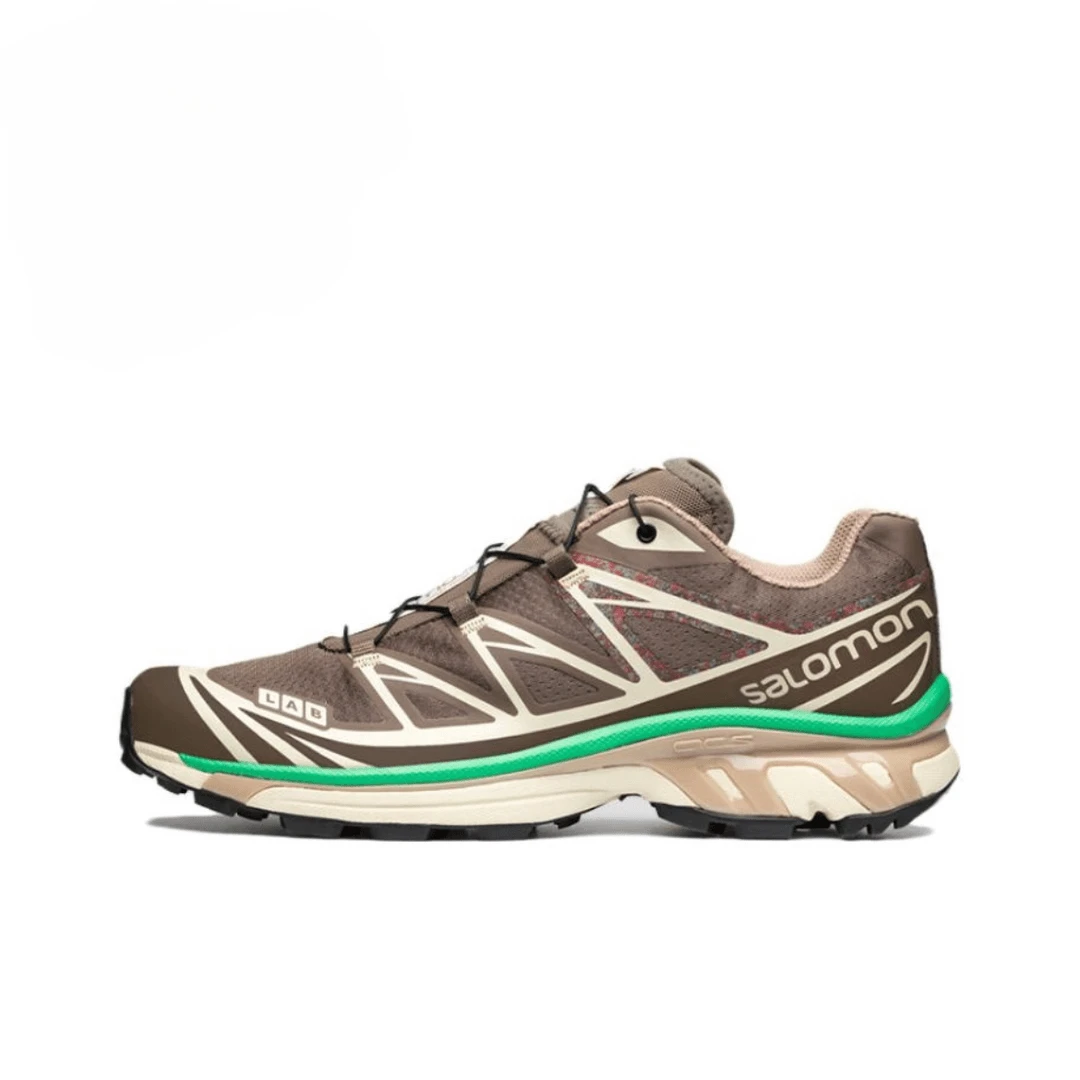 SALOMON/萨洛蒙XT-6 复古户外机能骑行徒步跑鞋 绿棕色473120