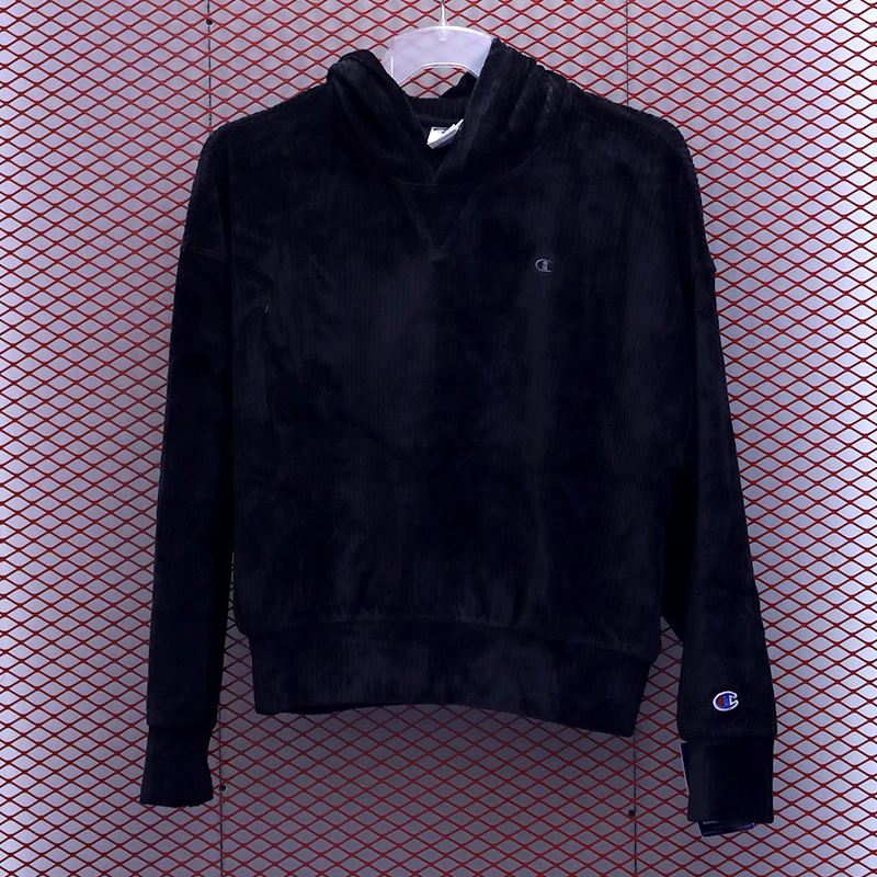 Champion冠军加绒小c-logo纯色简约卫衣 男女款WL4973 586452 003