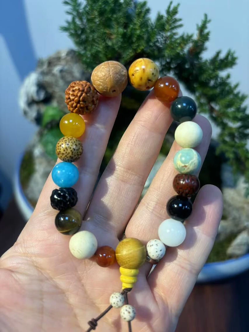 非金属木质手链 精致简约十八籽手串多宝菩提手链