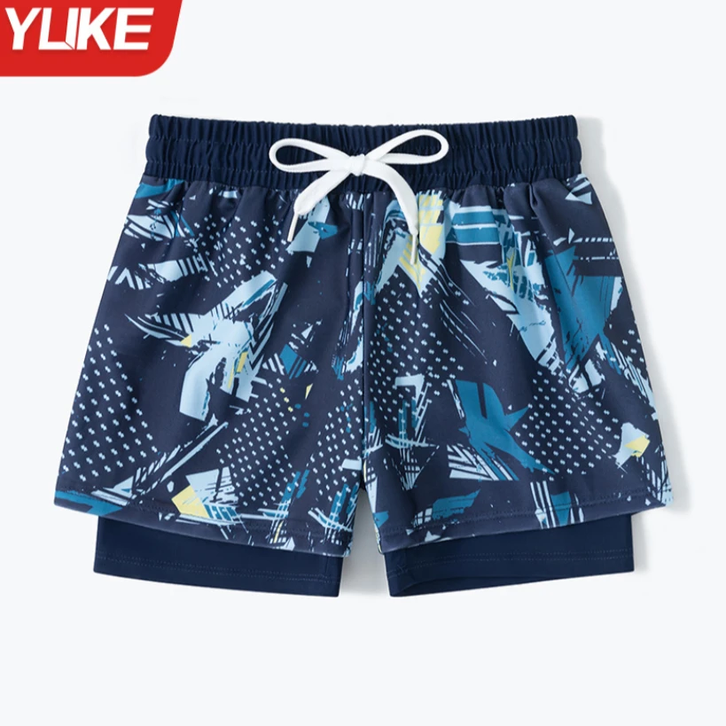 儿童泳裤男童小童中大童夏季男孩专业速干宽松防尴尬休闲游泳衣