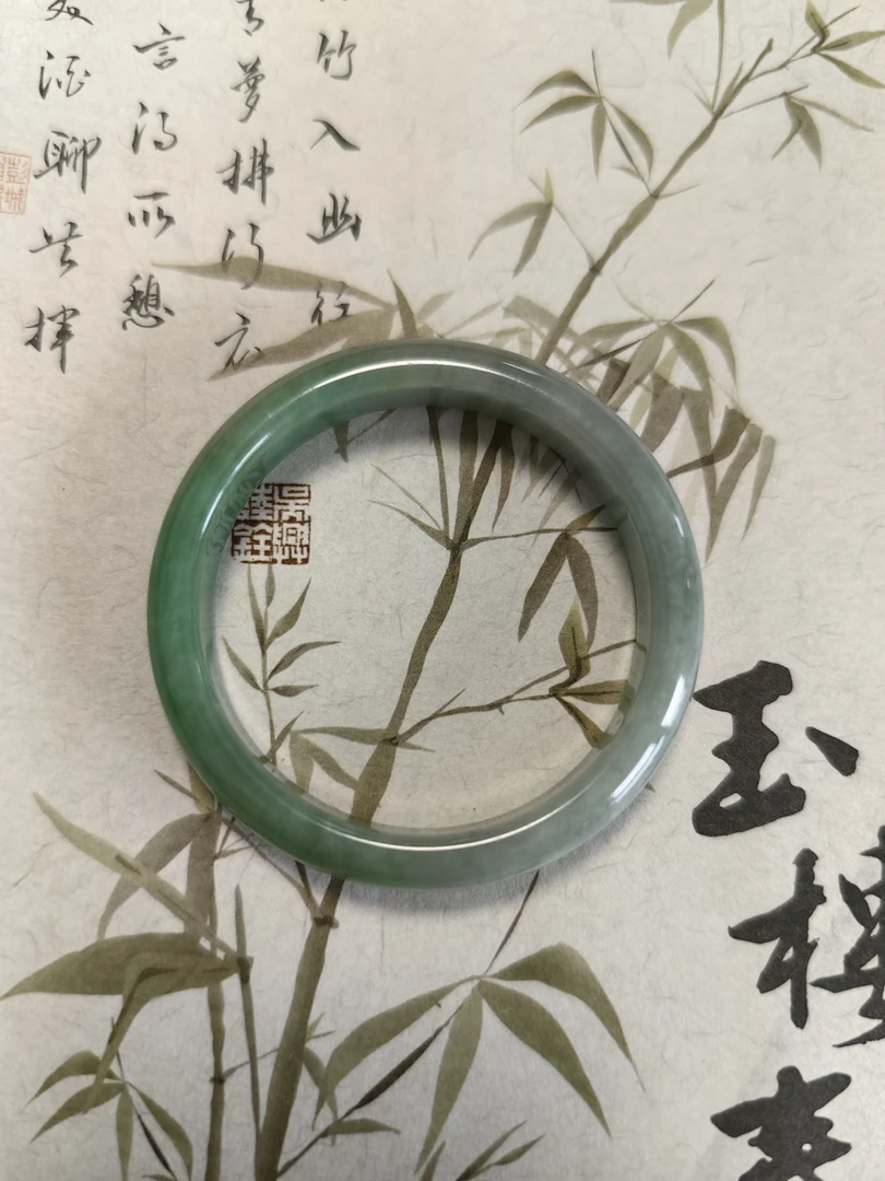 W572-缅甸豆种半山水翡翠