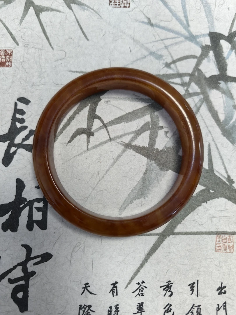 W723缅甸冰透焦糖黄翡翠