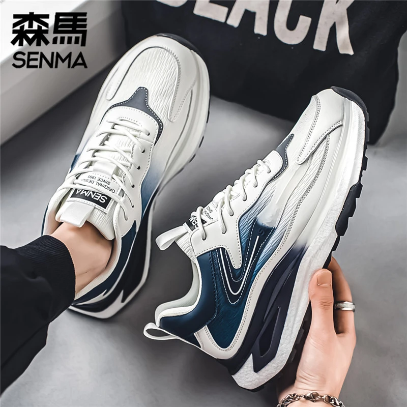 森马运动鞋男初中生秋季网面时尚休闲鞋青少年厚底防滑减震跑步鞋