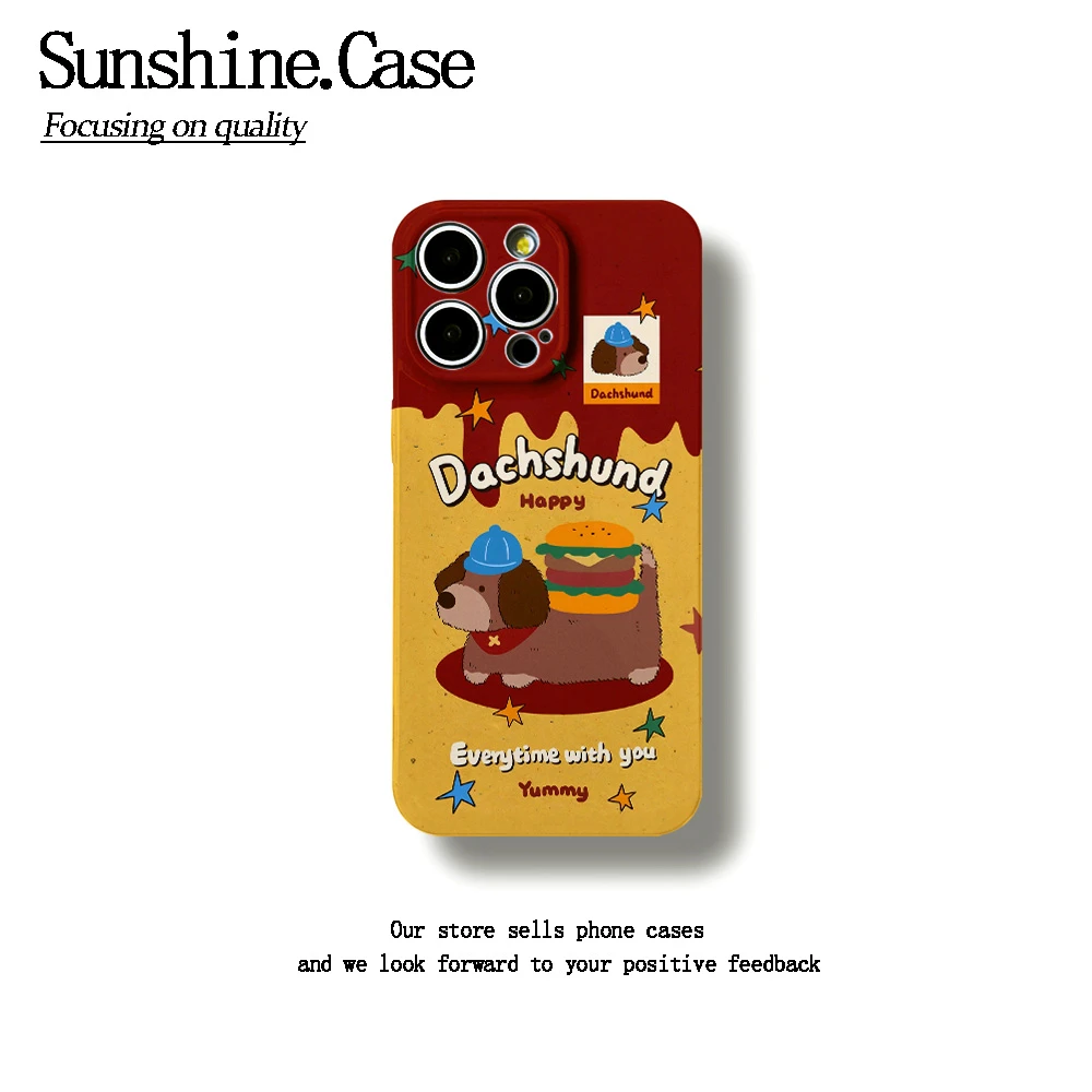 汉堡狗菲林软壳适用于苹果华为vivo小米oppo一加防摔手机壳