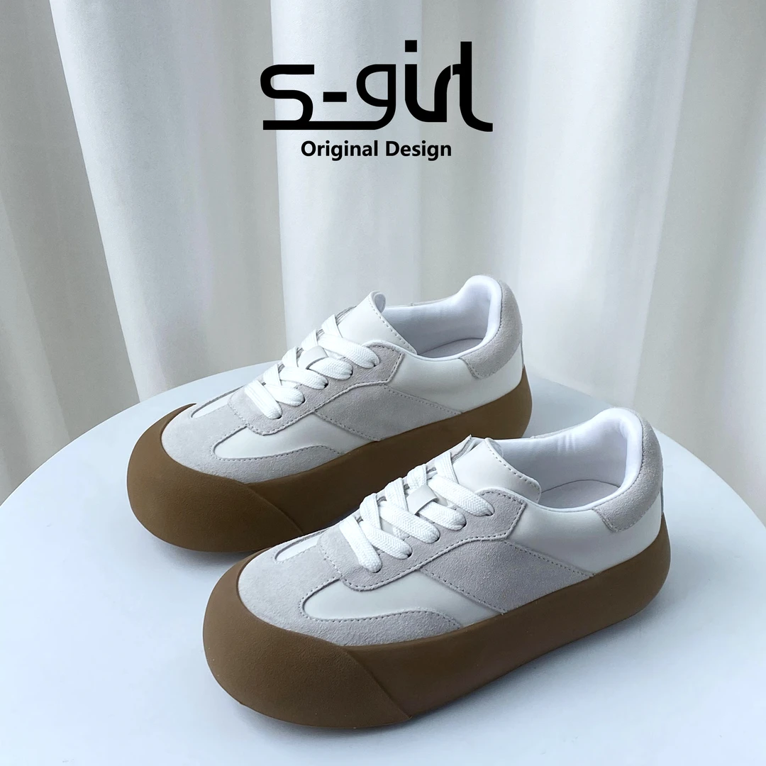 SGIRL TWTW加绒保暖厚底面包鞋女2023新款大头白敬亭同款蓬蓬鞋女