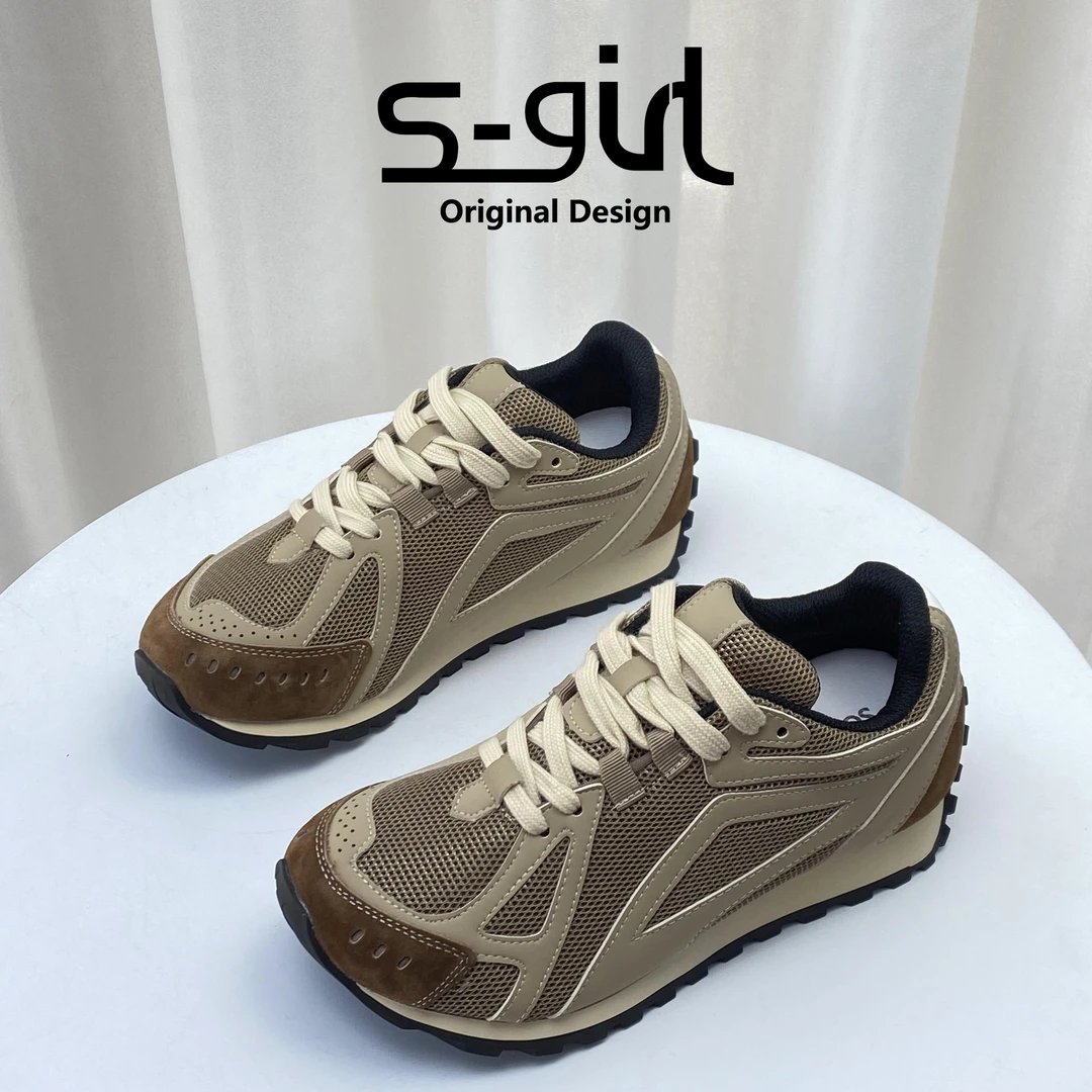 SGIRL TWTW复古厚底超火老爹鞋女2024新款透气网面休闲运动跑步鞋