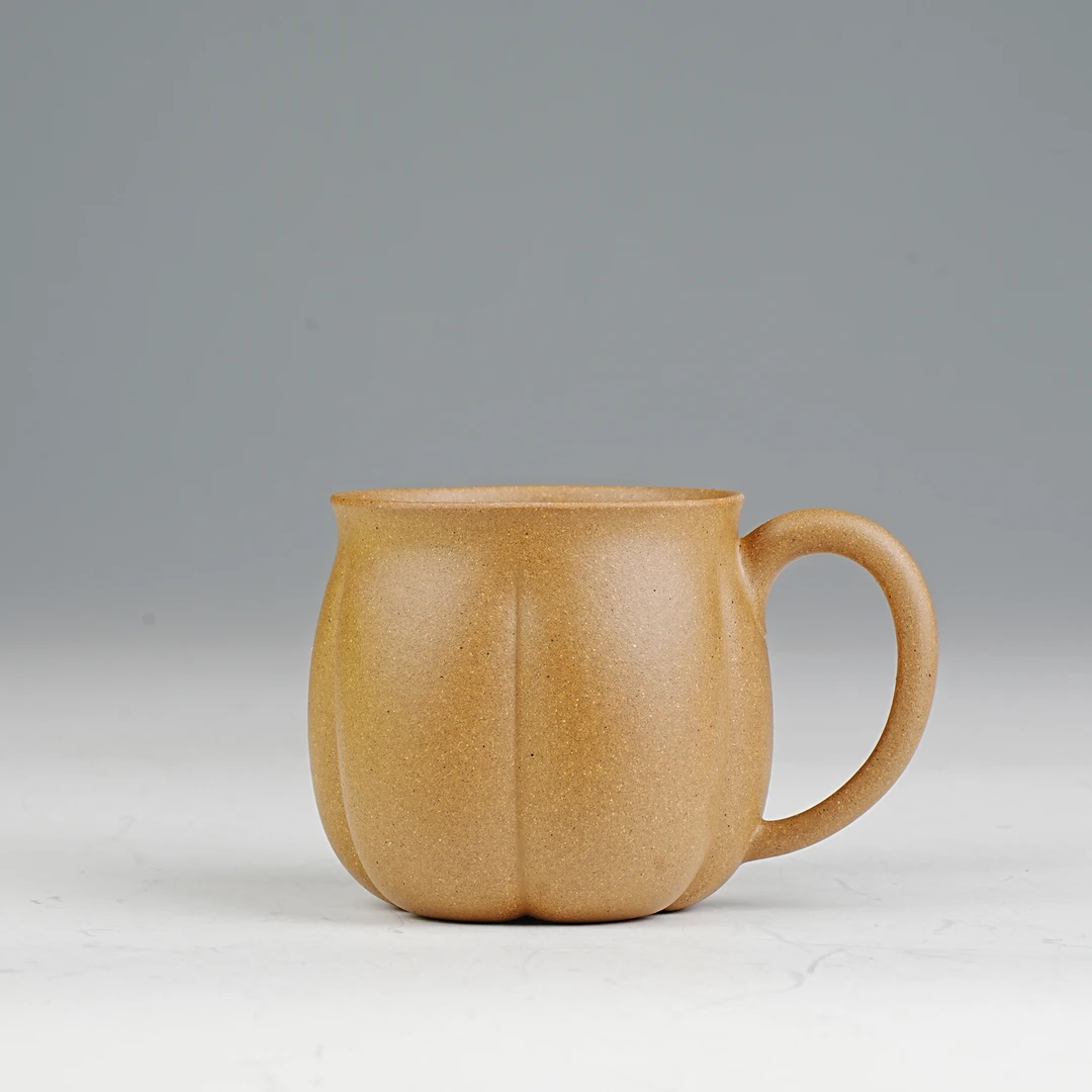 泥巴强出品 半手工 瓜语杯 140cc 黄龙山原矿 主人杯 宜兴 紫砂杯