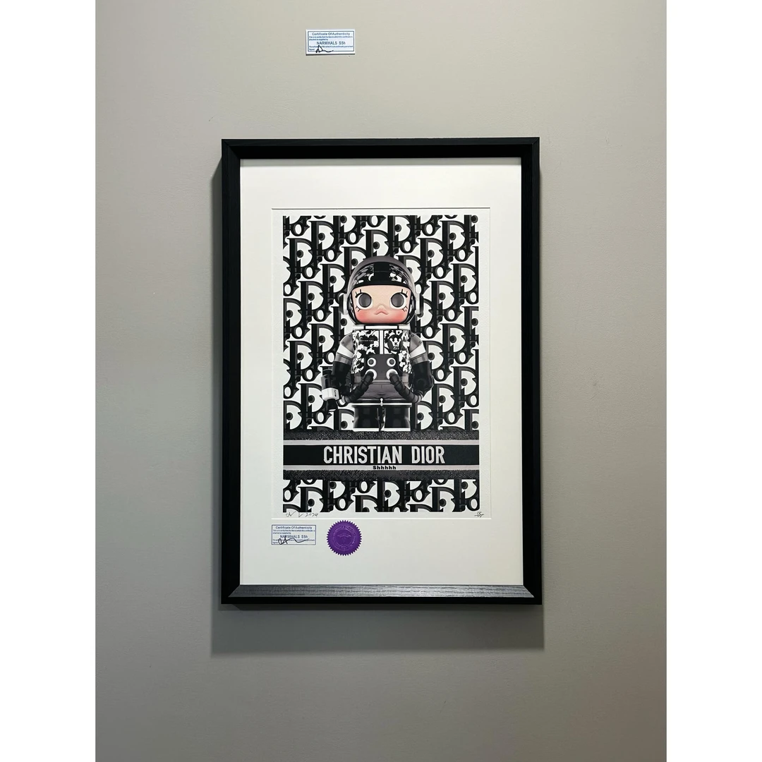 S5h正品限量潮流艺术版画 客厅卧室玄关装饰画 泡泡玛特&迪奥dior