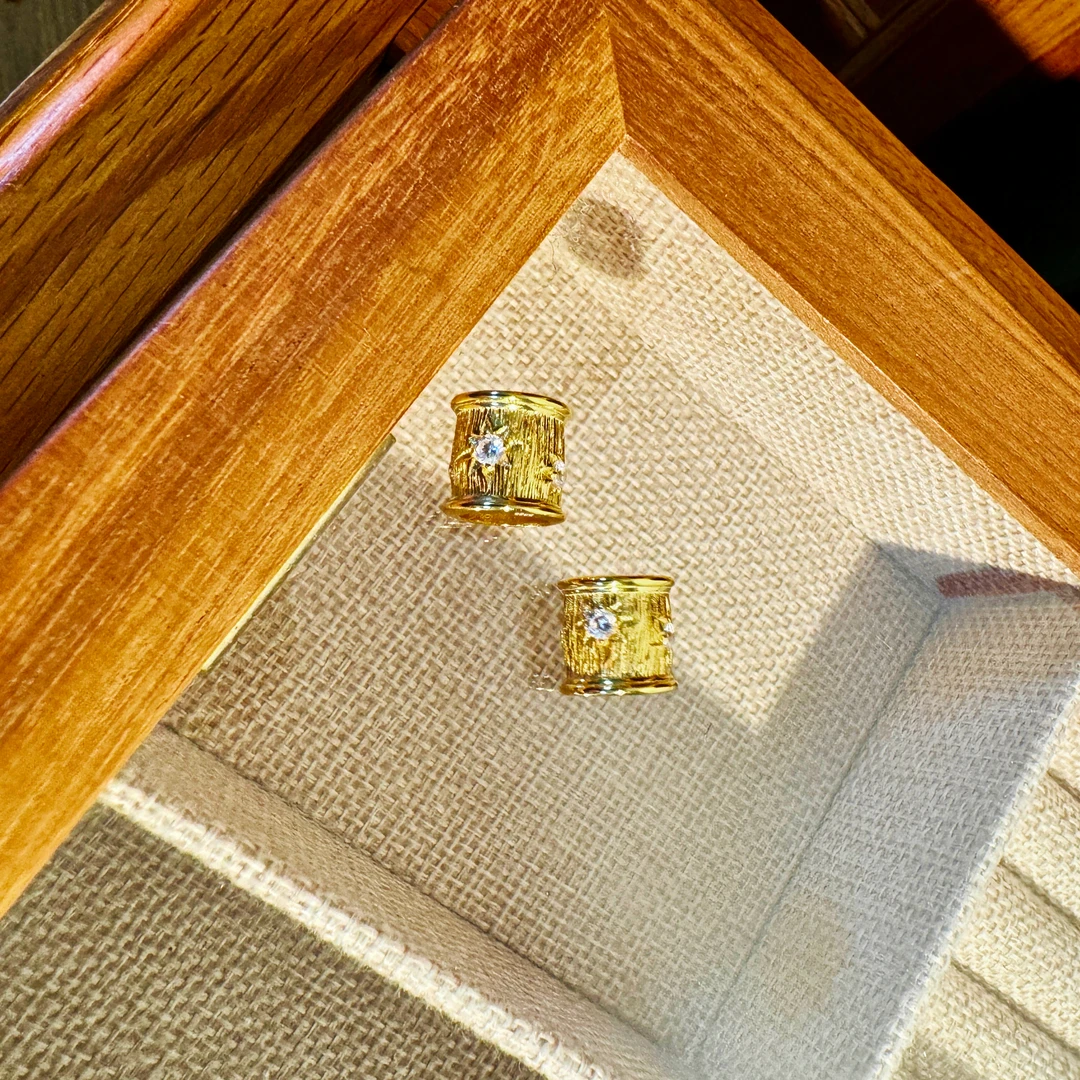 吊坠925银合成锆石 满天星拉丝吊坠桶珠女纯银s925银饰