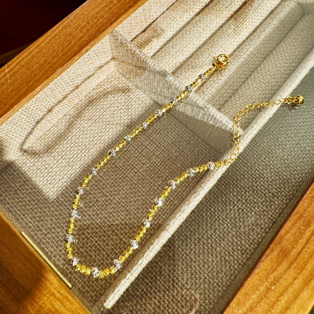 925银手链 满天星撞色手链女纯银s925银饰