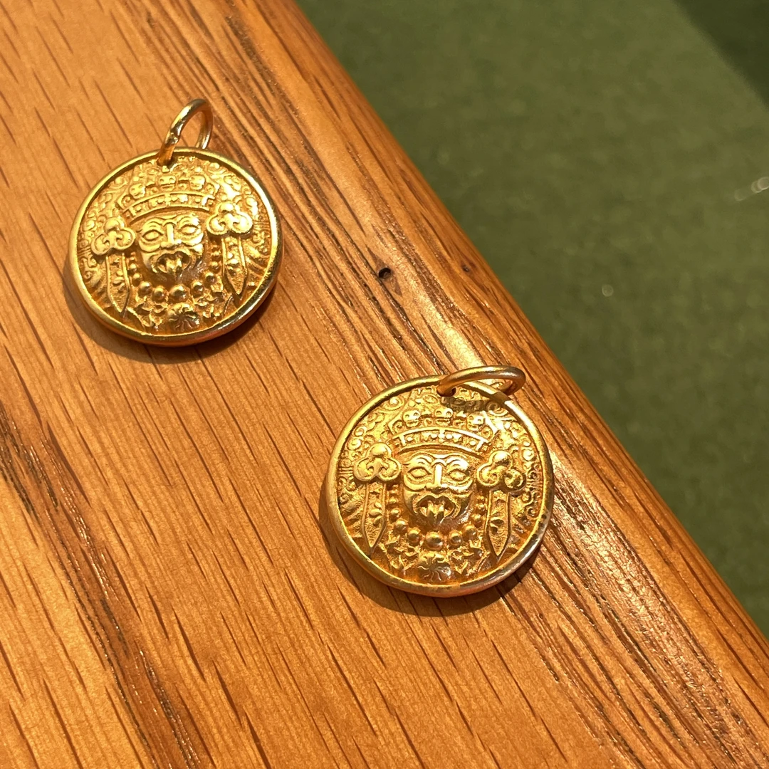 吊坠925银 大号圆形扎基吊坠纯银s925