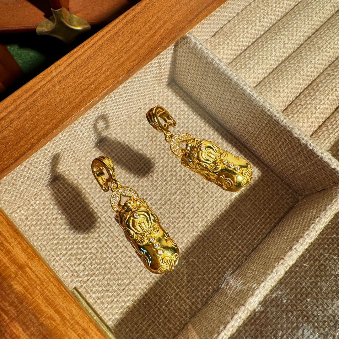 吊坠925银 万能扣貔貅吊坠纯银s925银饰配件配饰diy