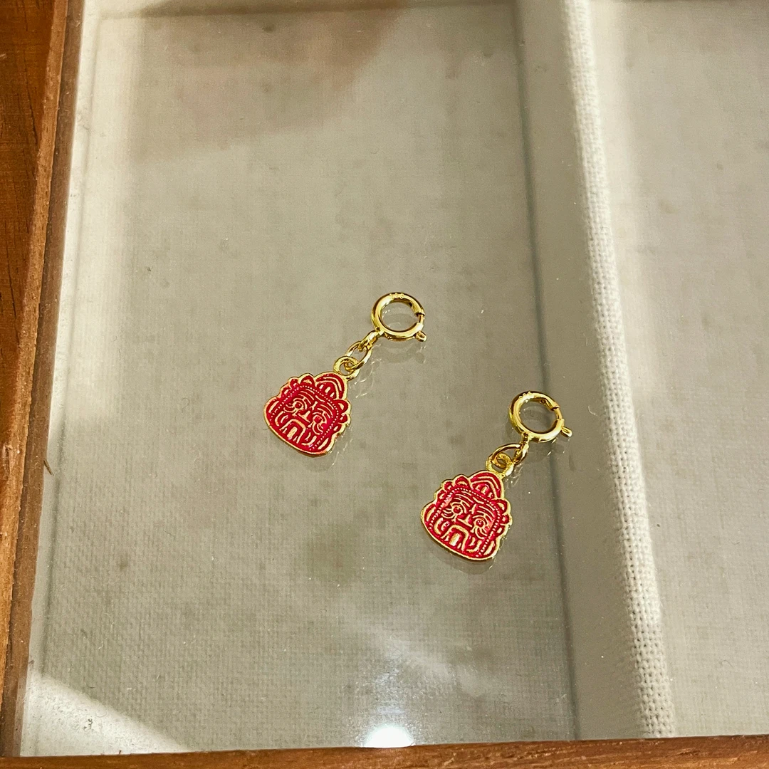 吊坠925银 红色扎基拉姆吊坠女纯银s925银饰