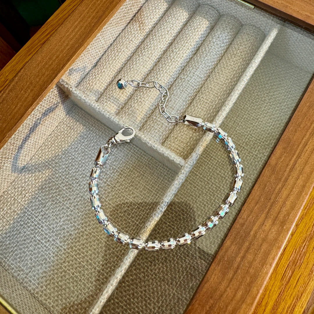 925银手链 新版皇冠手链4mm粗细气质轻奢时尚小众简约