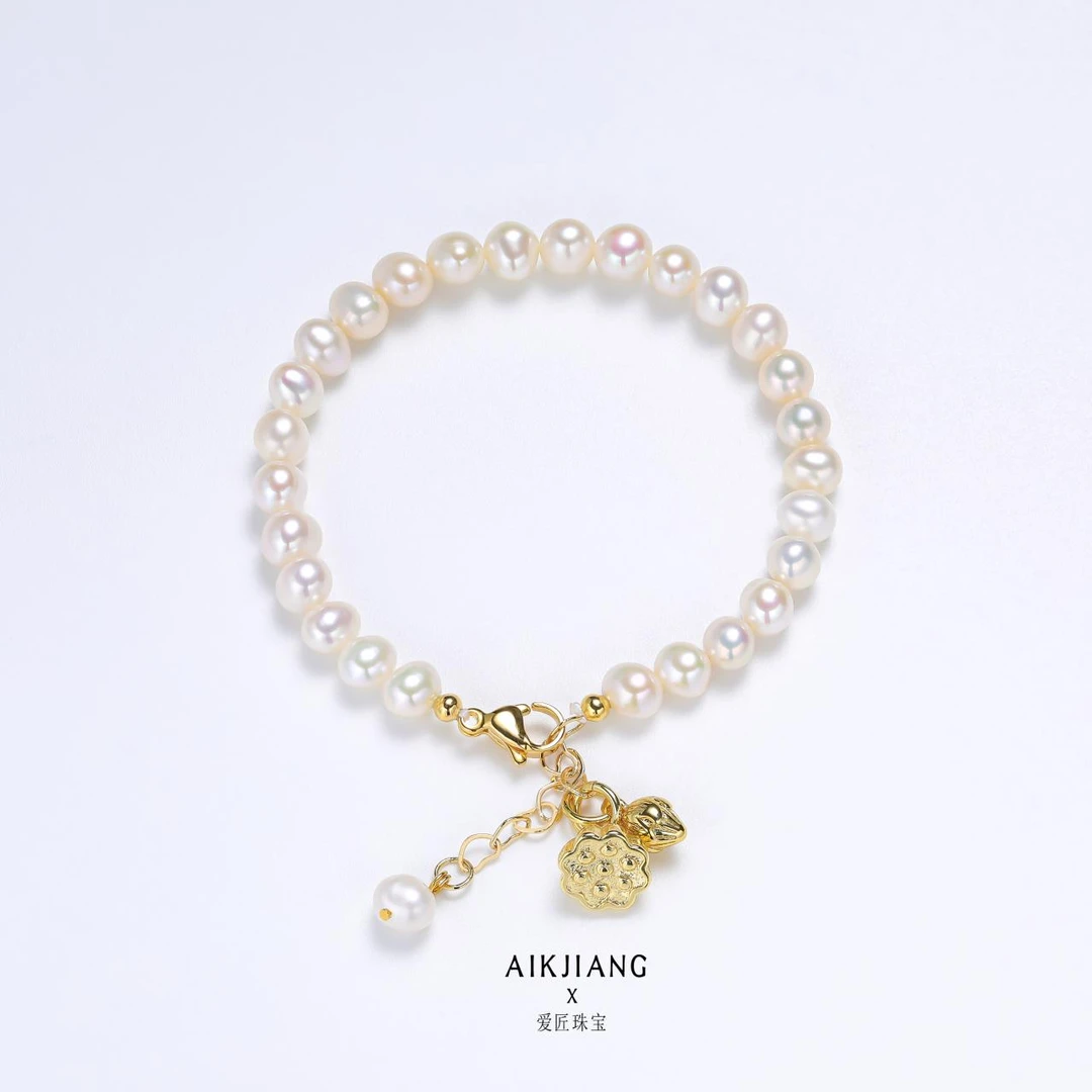 AIKJIANG/爱匠【白总】淡水‘两世欢’小米珠5-6mm手链时尚仙女轻奢