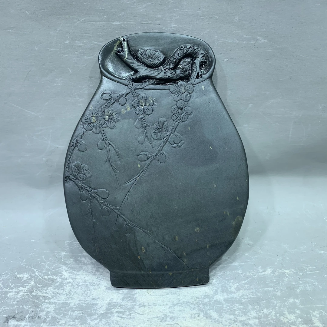 歙砚老坑金星坑玉带金星原石砚台带香樟木包装盒文房四宝书法用品