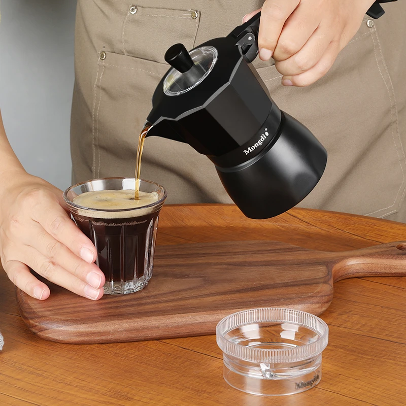 Mongdio摩卡壶双阀手冲壶咖啡壶家用煮咖啡机户外露营意式浓缩壶