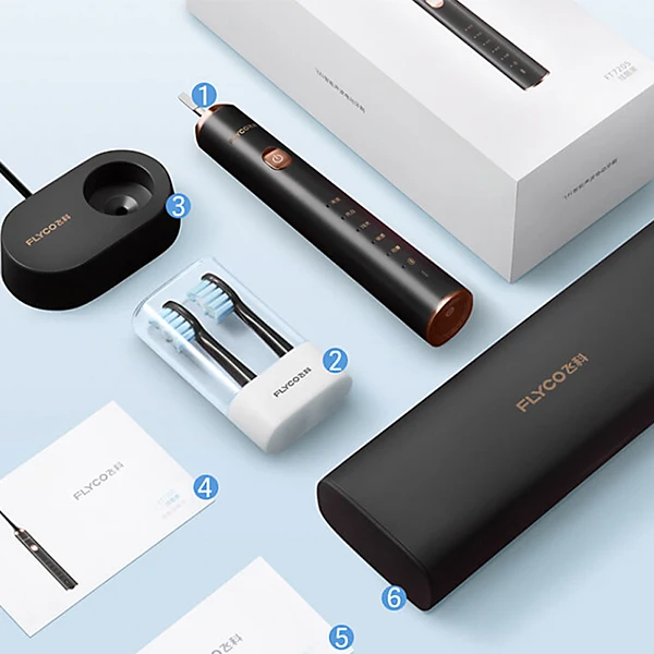 飞科FT7205电动牙刷（炫醒黑）成人充电式软毛