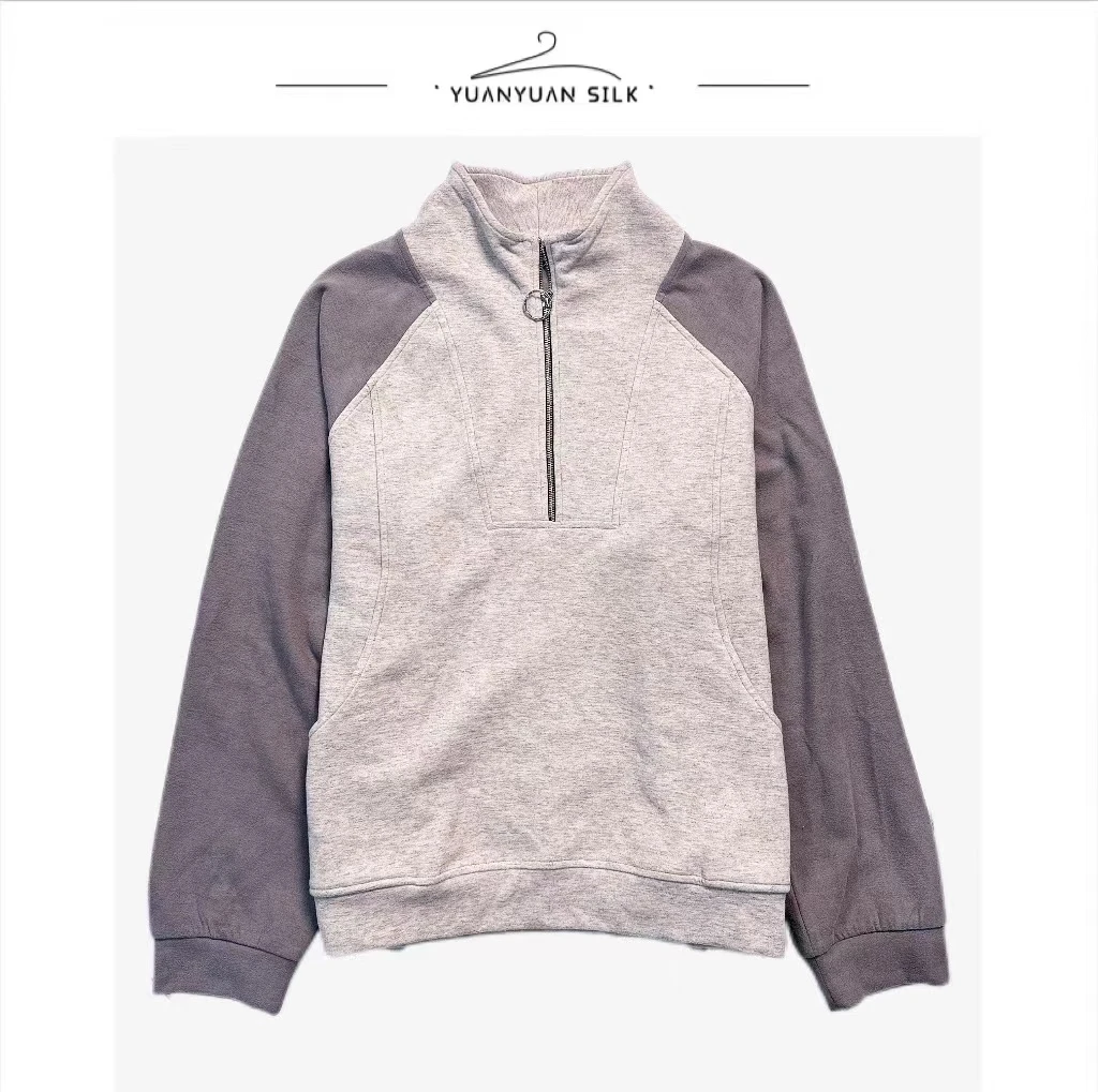 B 女士蚕丝拉绒长袖时尚百搭休闲运动拉链带口袋款上衣g58