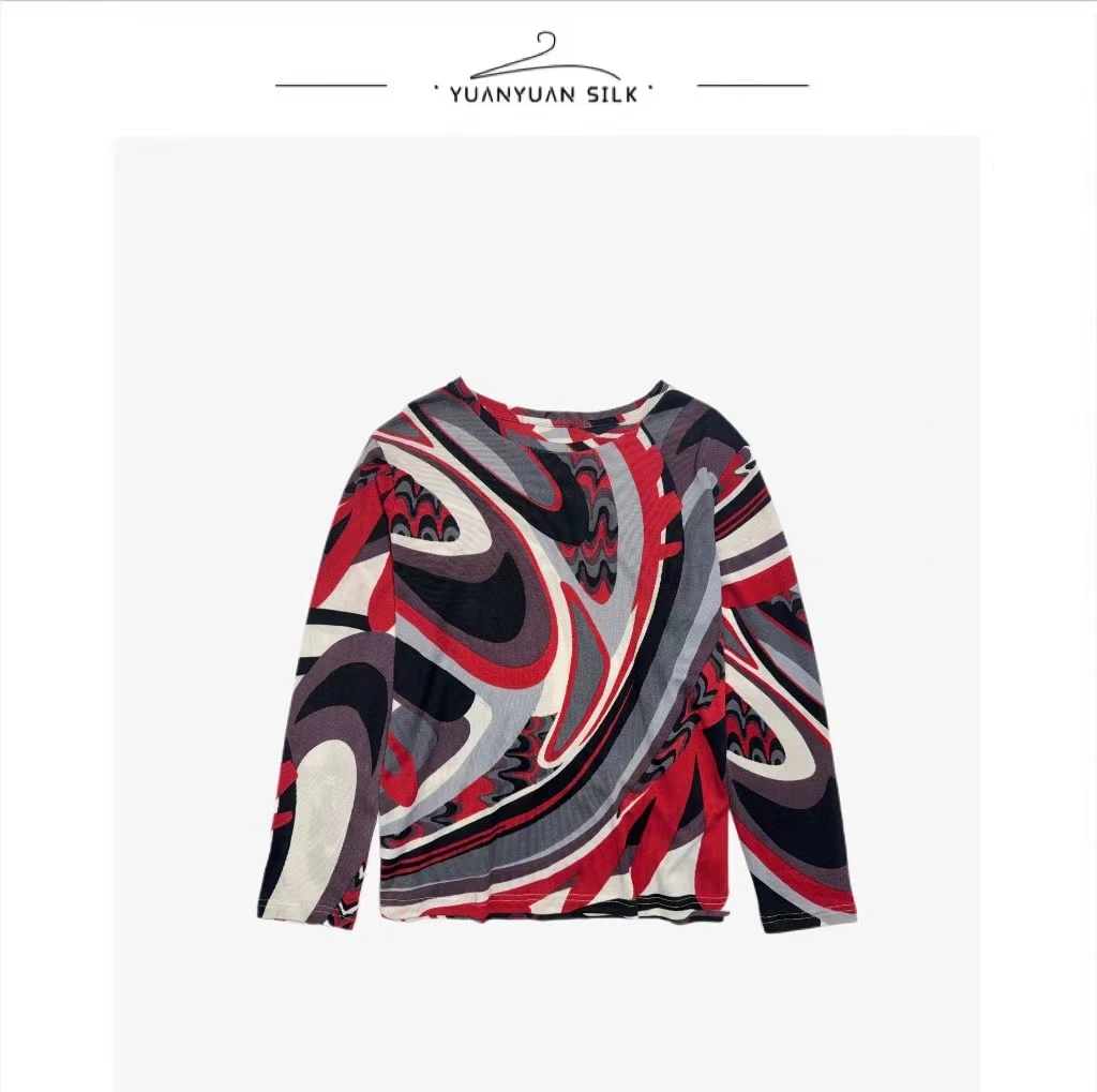 A 简约气质款圆领长袖套头内搭上衣J32