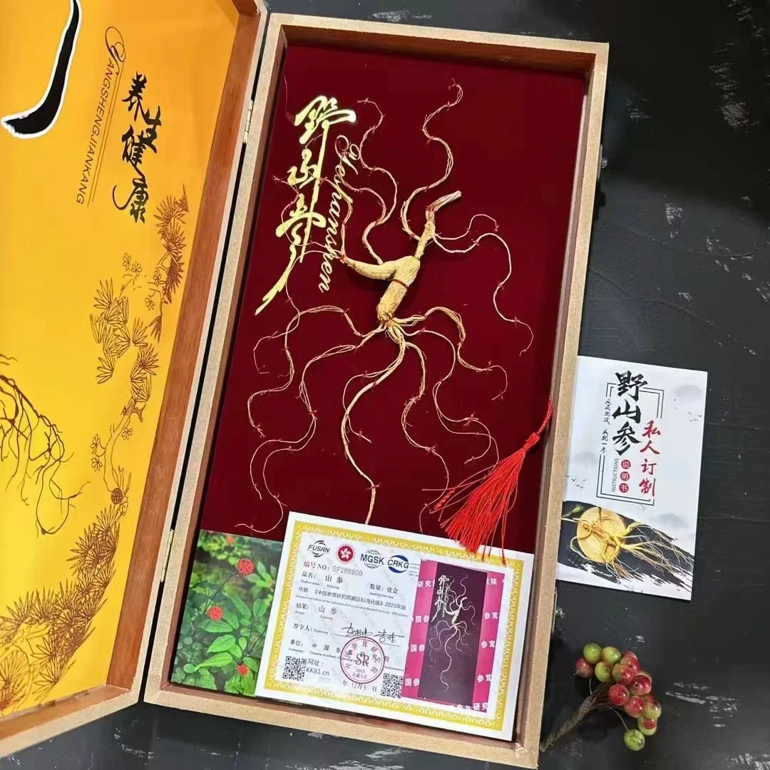 【送手提袋】人参山参林下参礼盒（45公分）节日送礼品东北长白山人参